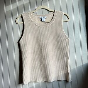 Women’s size large beige sweater tank.